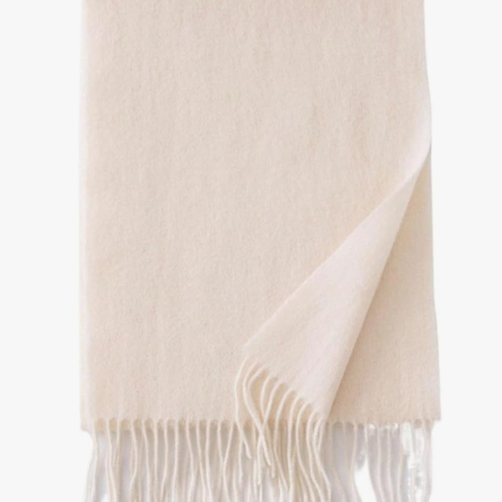 Cashmere like Elegant Cream Scarf
